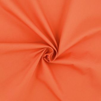 Tissu popeline coton lourde 120 fils orange