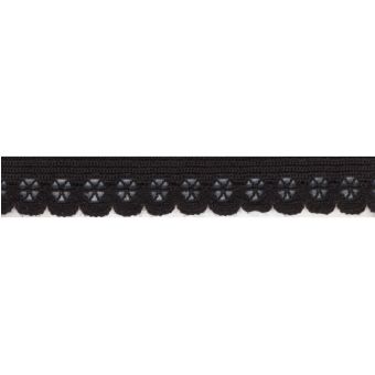 Élastique lingerie dentelé 13mm noir