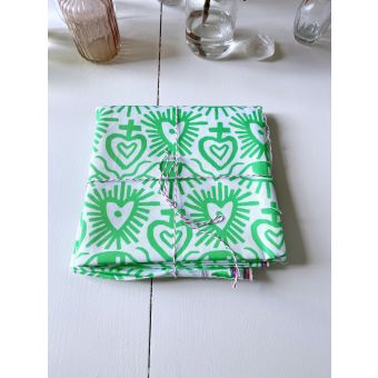 COUPON PROTOTYPE EXVOTO VERT TWILL DE COTON  160x148 CM