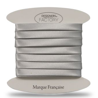 Biais satin argenté 9mm par 5 mètres – designers-factory