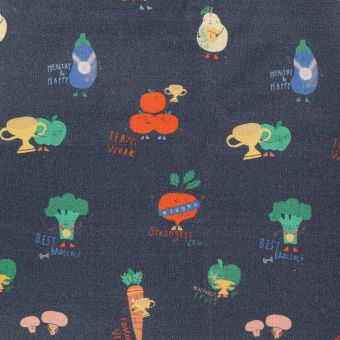 Coupon de tissu fruits et légumes 