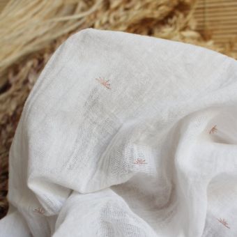 Tissu crépon de coton Sunset Off-White - Atelier Brunette