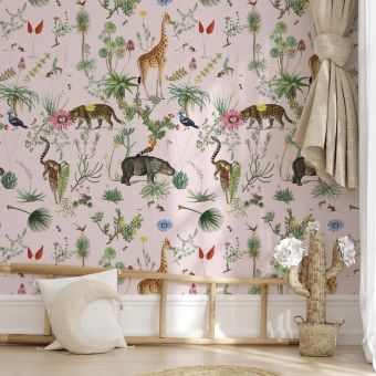 Papier peint panoramique Bestiaire Botanique Motif