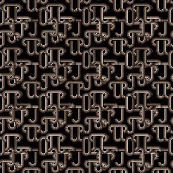 Tissu twill viscose imprimé lignes entrelacées noir