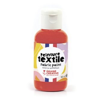 Peinture textile rouge pot 50mL - Origine France