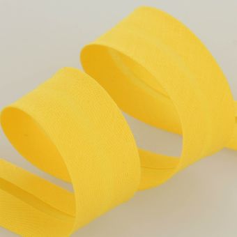 Biais replié 40 mm jaune