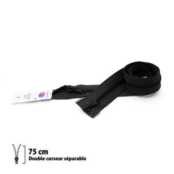 Eclair Prym - Fermeture éclair Z68 - Séparable 6mm double curseur - 75 cm