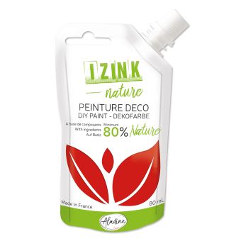 Peinture textile 80% nature rouge