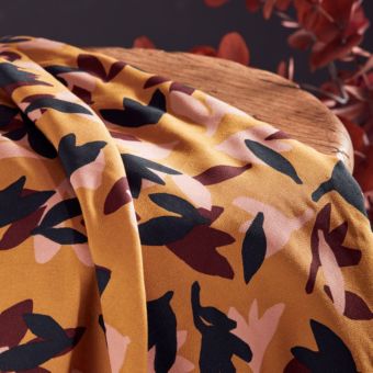 Tissu viscose Seraphine ochre - Atelier Brunette