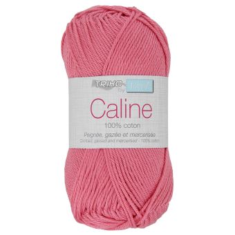 Pelote fil à tricoter Caline 50g 100% coton mercerisé - Col. 111 Rose bonbon