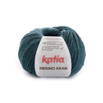 Pelote de fil à tricoter Merino Aran vert bouteille - Katia