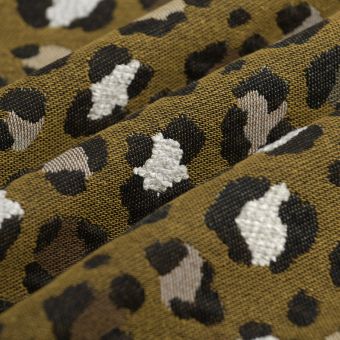 Tissu jacquard cougar peanut 