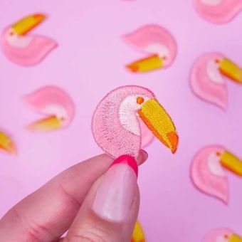 Mini patch thermocollant toucan rose - Malicieuse