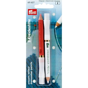 Crayons craie et pinceau, blanc/rose