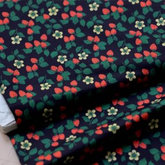 Tissu satin de coton imprimé Mara des bois - Lise Tailor