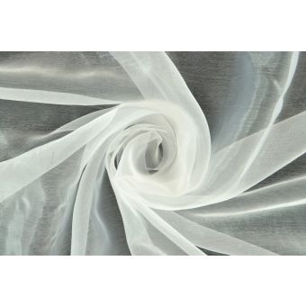 Coupon 300x150cm Organza économique blanc optique