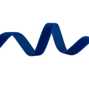 Ruban velours bleu roi 16mm