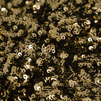 Tissu sequin tulle or