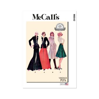 Patron Mc Call's M8542A Femme veste, jupe de tango et pantalon 32 au 42