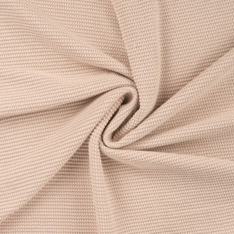 Maille tricot coton unie beige