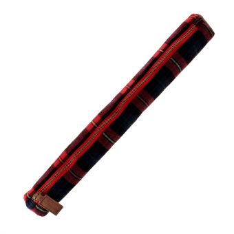 Etui tricot Tartan rouge 45x5cm