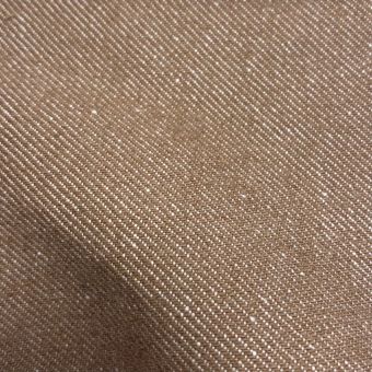 Toile denim polycoton bio recyclée lourd cappucino - Origine France