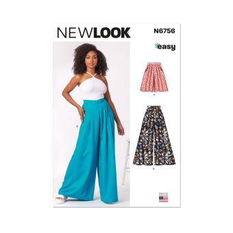 Patron New Look N° 6756 short et pantalon femme