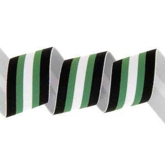 Élastique à bandes lurex vert 40 mm