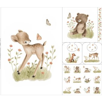 Panneau en tissu dig roury motifs placés