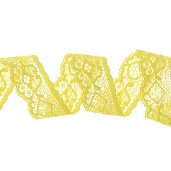 Ruban Dentelle élastique Blanc - 9,1 M X 16 Cm, Motif Floral - Pour Couture, Décoration Vêtements, Mariage, Artisanat