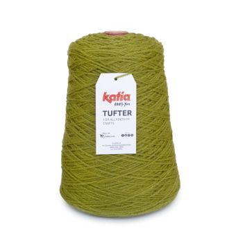 Cône de laine pour tufting 500m vert herbe - Katia