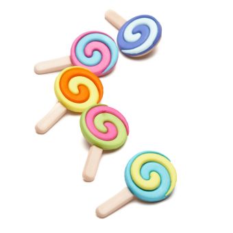 Lot de boutons sucettes colorées
