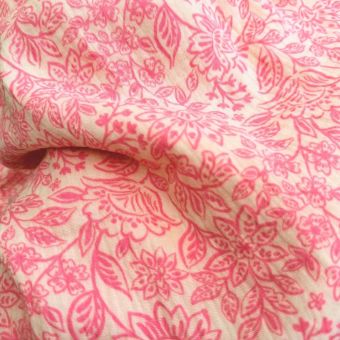 Tissu Double Gaze Imprimé Fleur Indienne