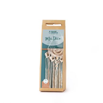 Kit macramé coquillage écru en coton recyclé