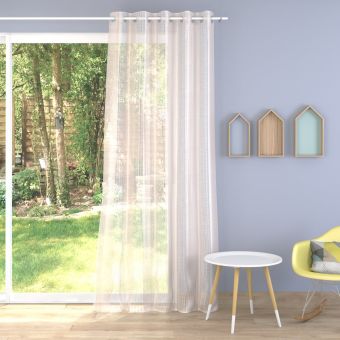 Tissu voile plombé Topaze écru grande largeur
