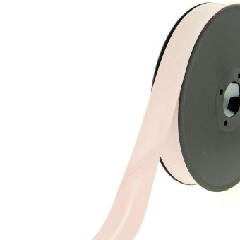 Biais coton bio rose clair 20 mm