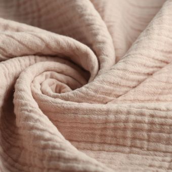 Tissu double gaze grande largeur rose Sophie Ferjani