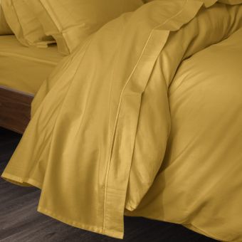 Drap plat percale de coton peigné "Julian" toutes dimensions Coton Pur