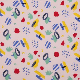 Tissu popeline motifs graphiques