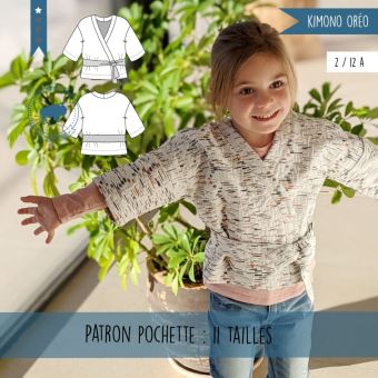 Patron pochette enfant kimono Mini-Oréo du 2 au 12 ans - Super Bison