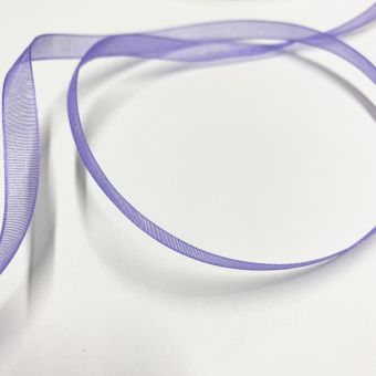 Ruban organza uni 6 mm mauve