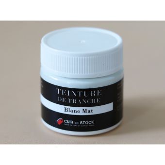 Teinture de tranche base aqueuse Cuir en Stock 50 ml - Blanc Mat
