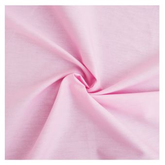 Tissu popeline de coton Rose - designers-factory (1m x 1m46)
