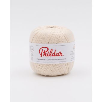 Pelote de fil à tricoter Perle 5 ivoire - Phildar