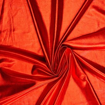 Maille jersey Laser lamé métallisé stretch rouge