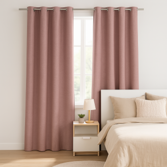 Rideau thermique Phoenix rose 130x260 cm