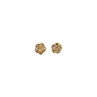 Bouton métal petite fleur 10mm or