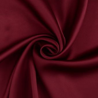Satin soie uni bordeaux