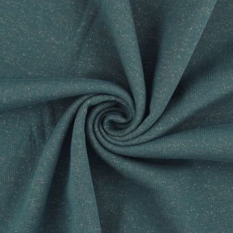 Tissu molleton sweat coton uni or vert
