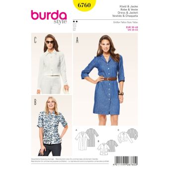 Patron burda 6760 robe et veste